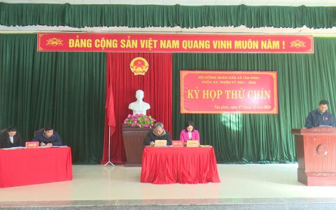 HĐND xã Tân Phúc Tổ chức kỳ họp thứ chín, khoá XX, nhiệm kỳ 2021 - 2026